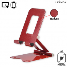 Suporte Celular de Mesa Metal LEY-2176 Lehmox - Vermelho